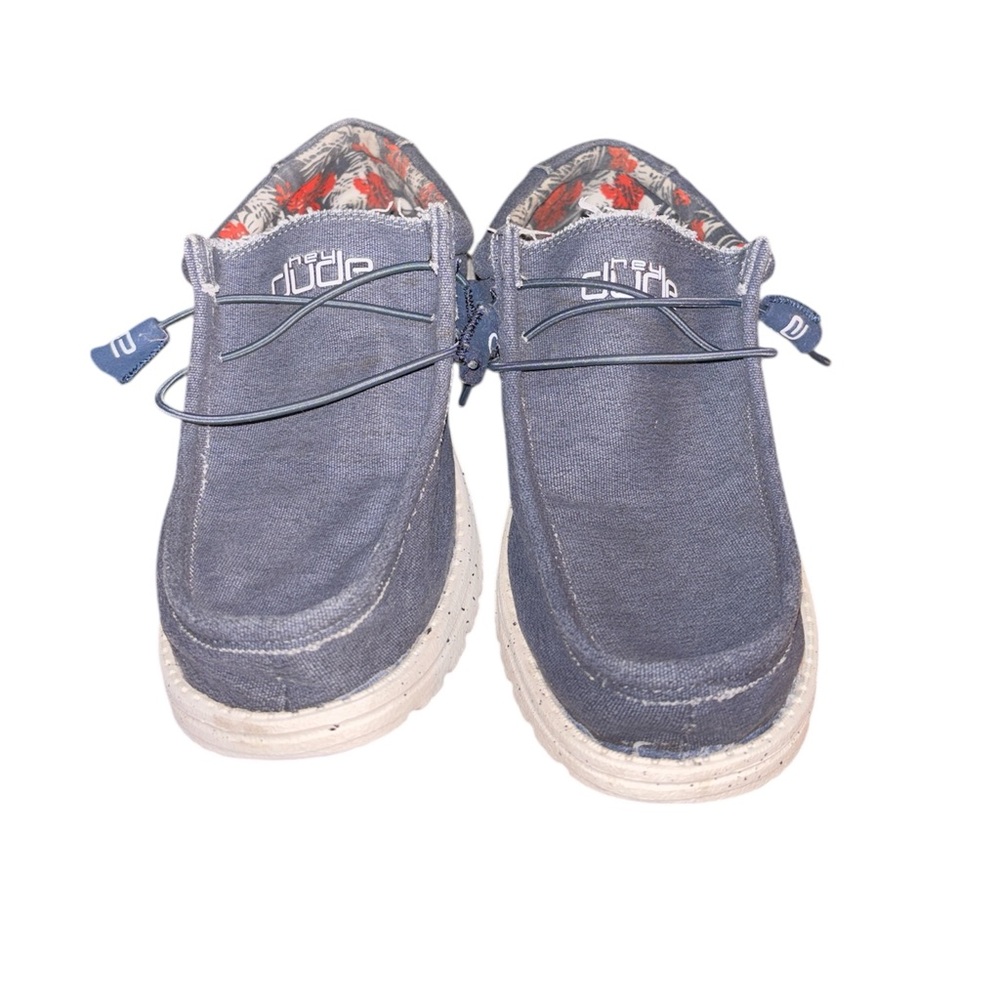 Hey Dude Wally Stretch Canvas Loafers Floral Lined Comfort Casual M8/ EU 41 - Picture 6 of 7
